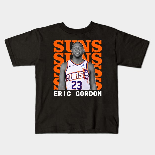 Phoenix Suns Eric Gordon Kids T-Shirt by Thejockandnerd